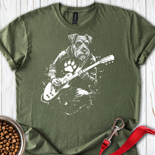 Schnauzer Guitarist — Military Green
