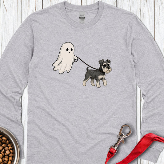 Schnauzer Halloween Long Sleeve Sport Grey