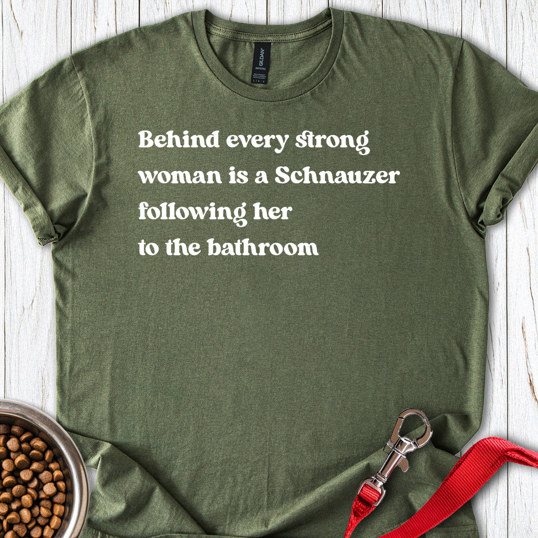 Schnauzer Strong Woman — Military Green