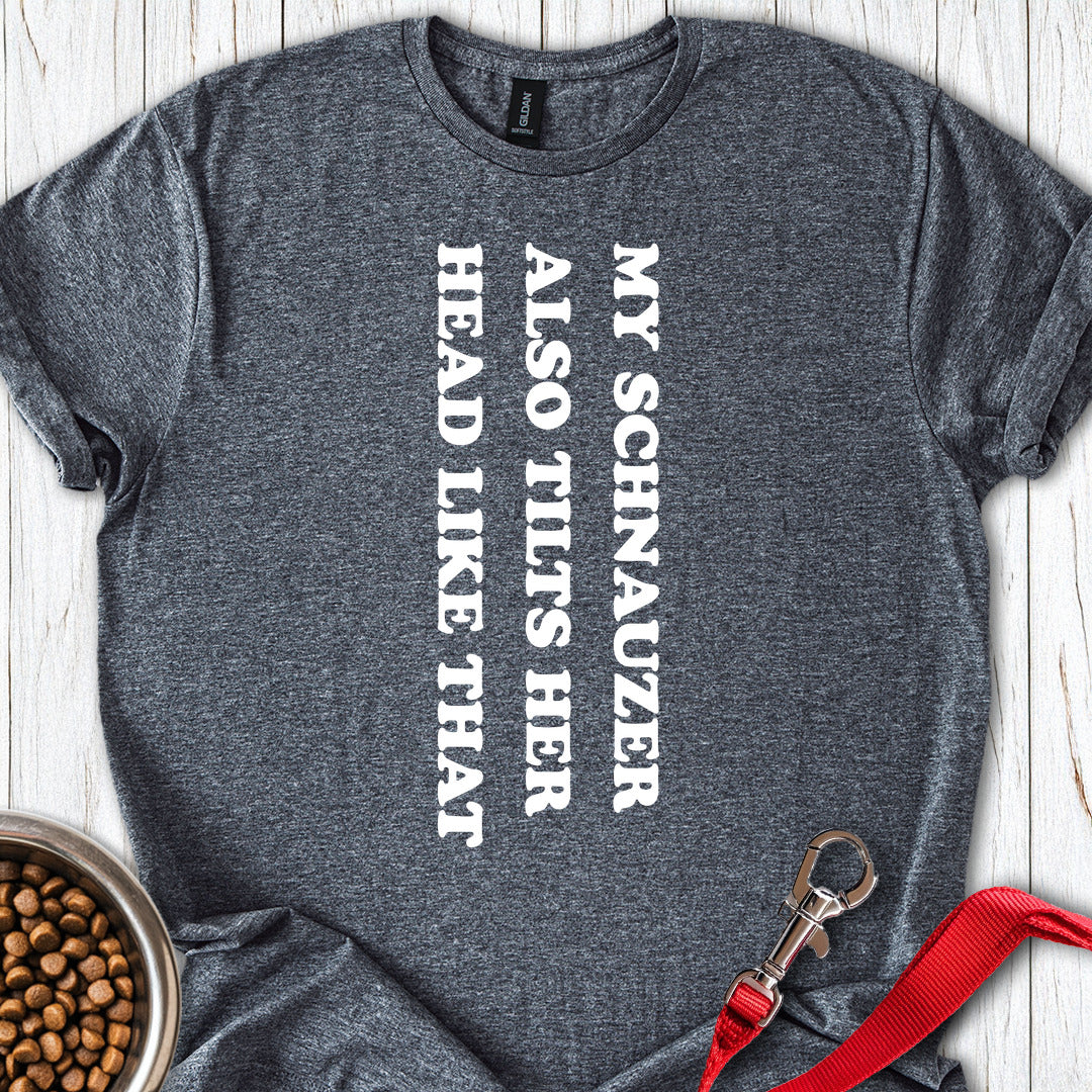 Schnauzer Tilt Her Head — Dark Heather