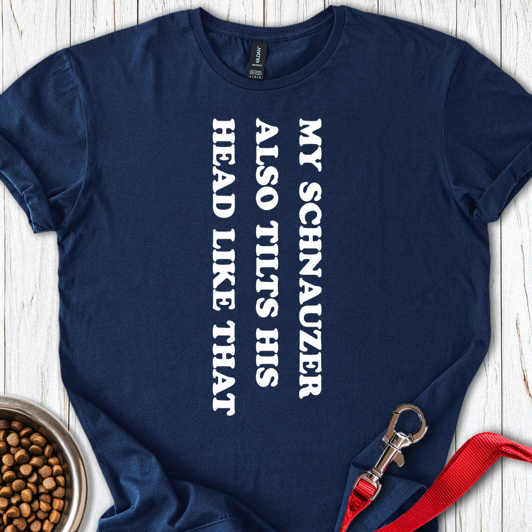 Schnauzer Tilt His Head — Navy