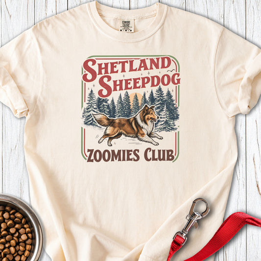Shetland Sheepdog Zoomies Club Premium Tee — Ivory