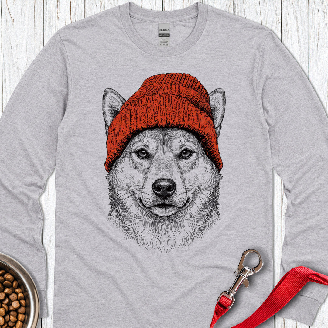 Shiba Beanie Long Sleeve — Sport Grey