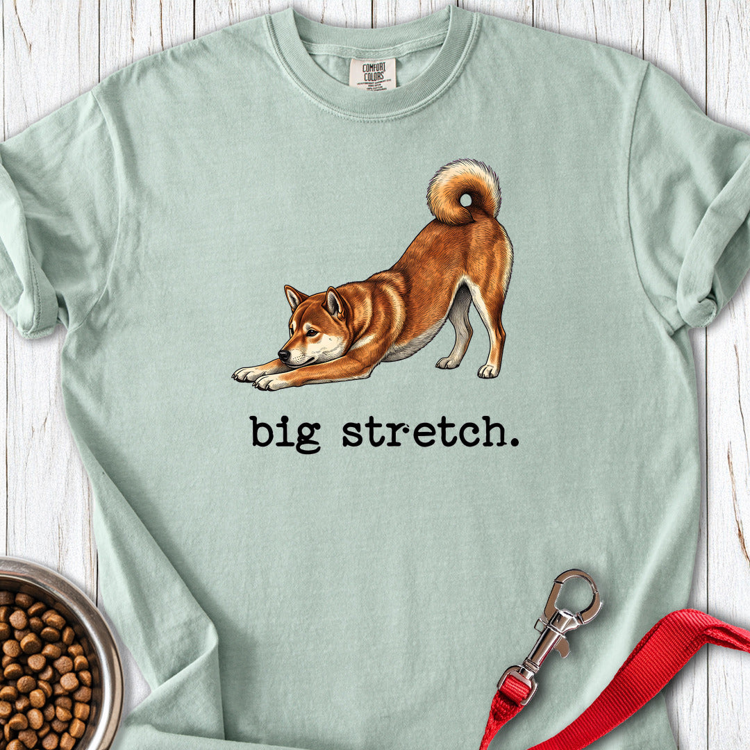 Shiba Inu Big Stretch Premium Tee — Bay
