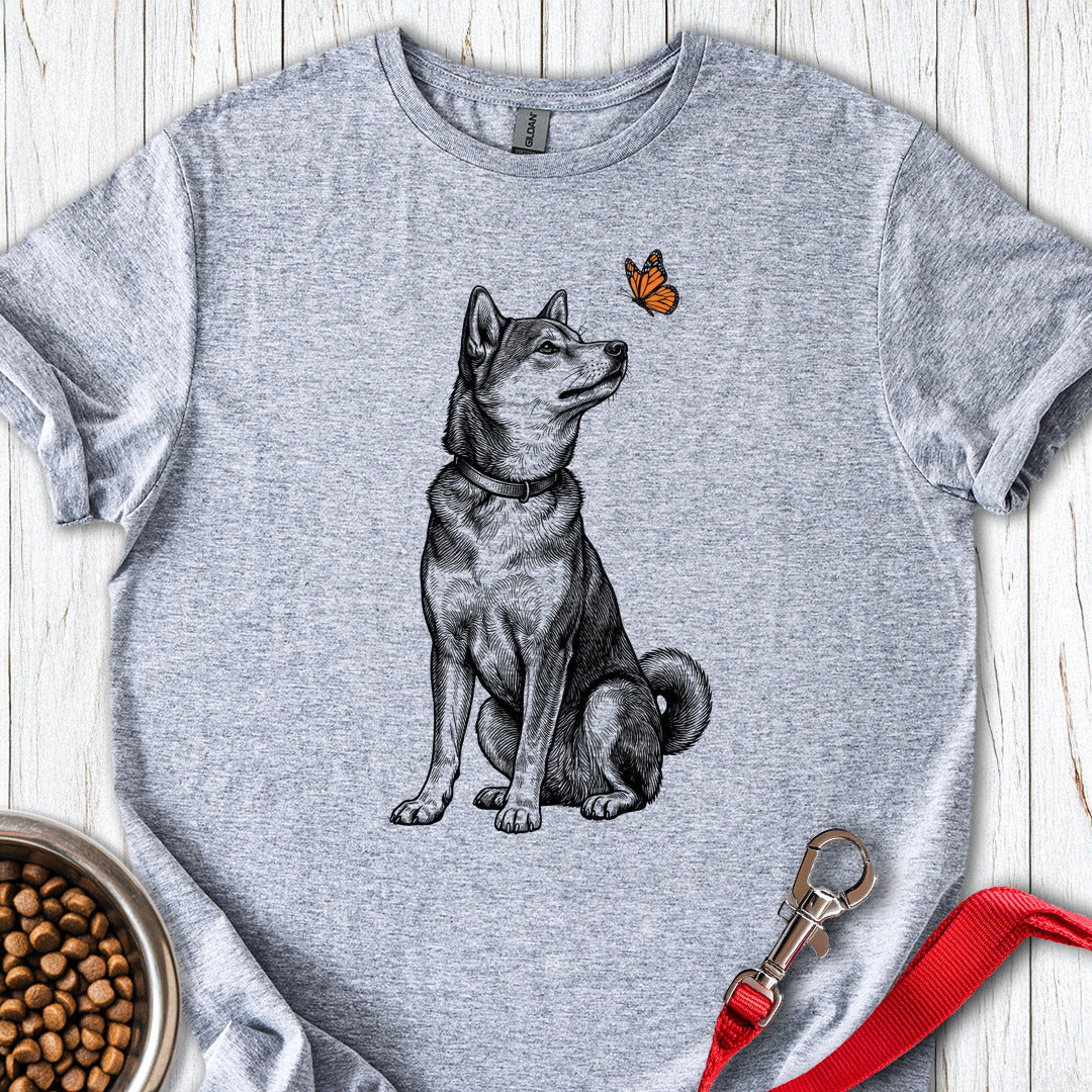 Shiba Inu Butterfly Sport Grey