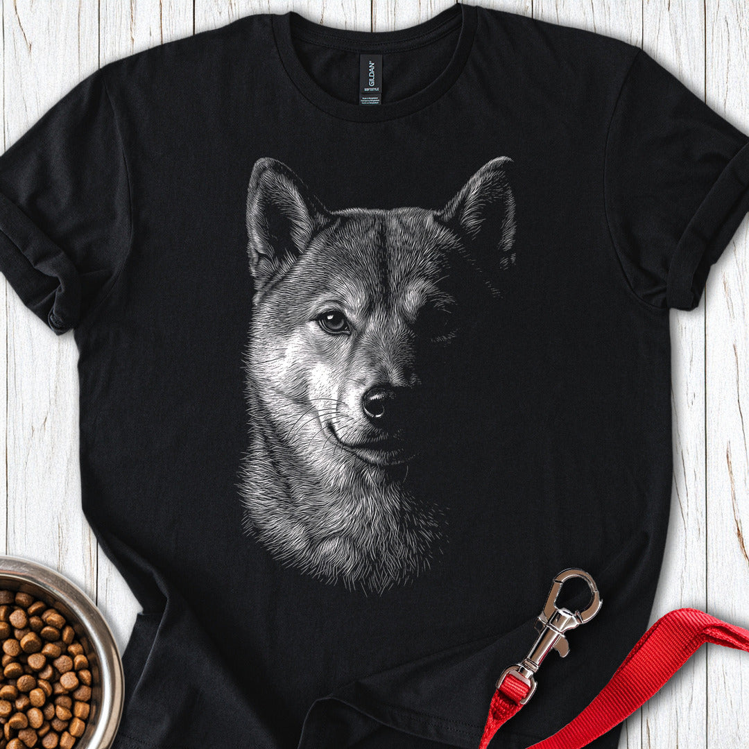 Shiba Inu Engraved — Black