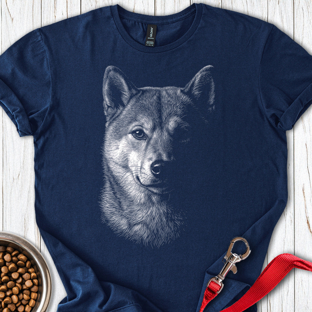 Shiba Inu Engraved — Navy