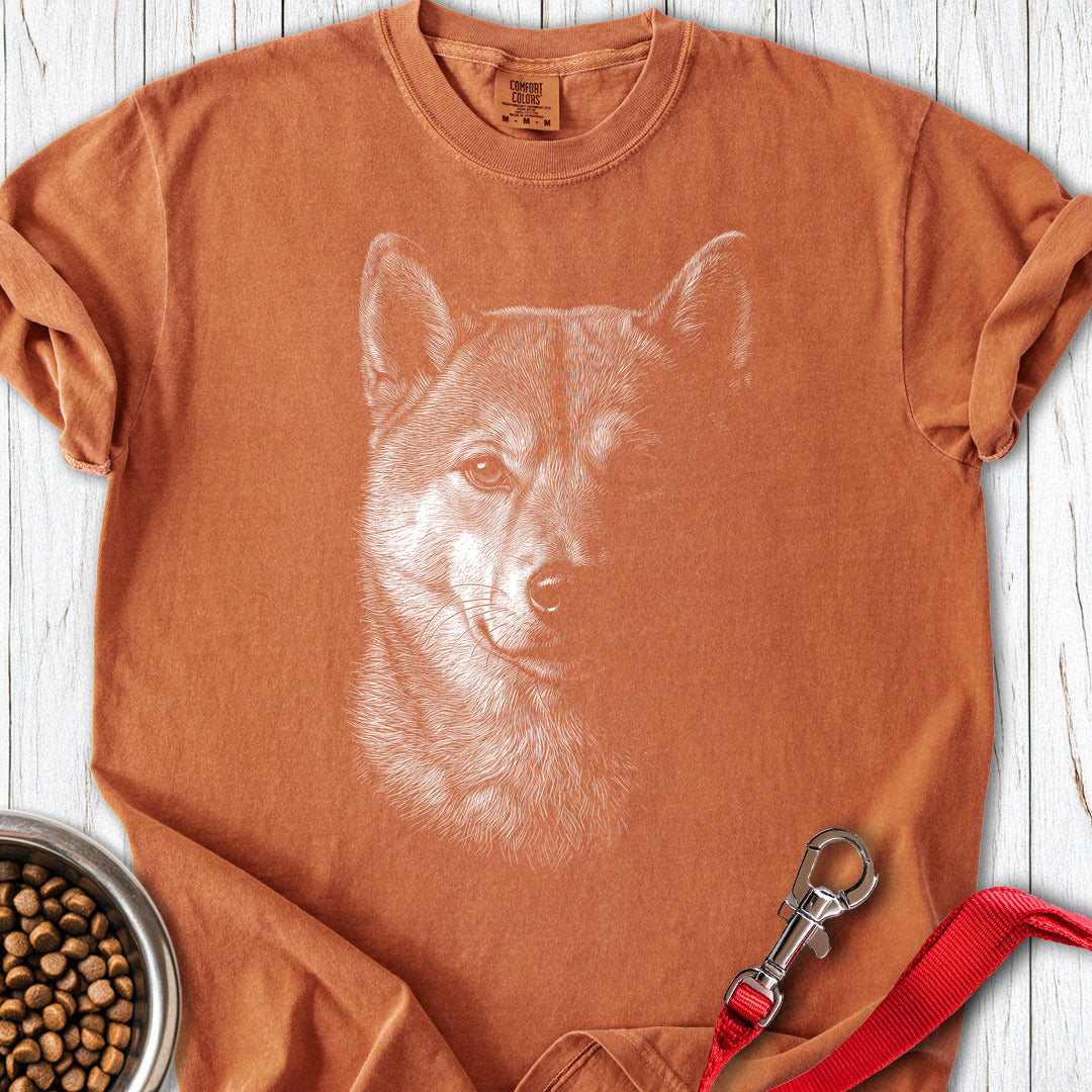 Shiba Inu Engraved Premium Tee — Yam