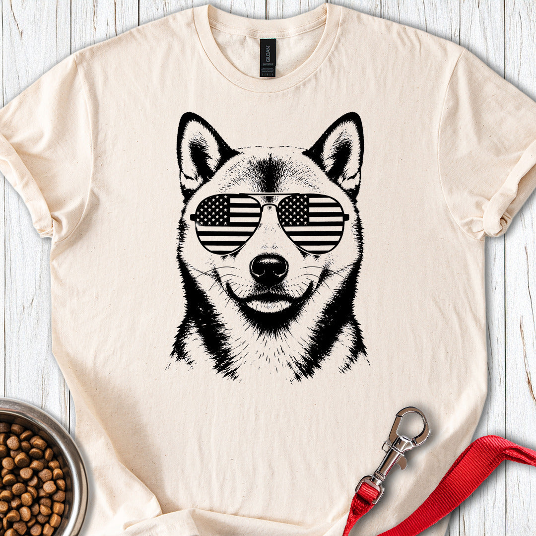 Shiba Inu Flag Shades — Natural