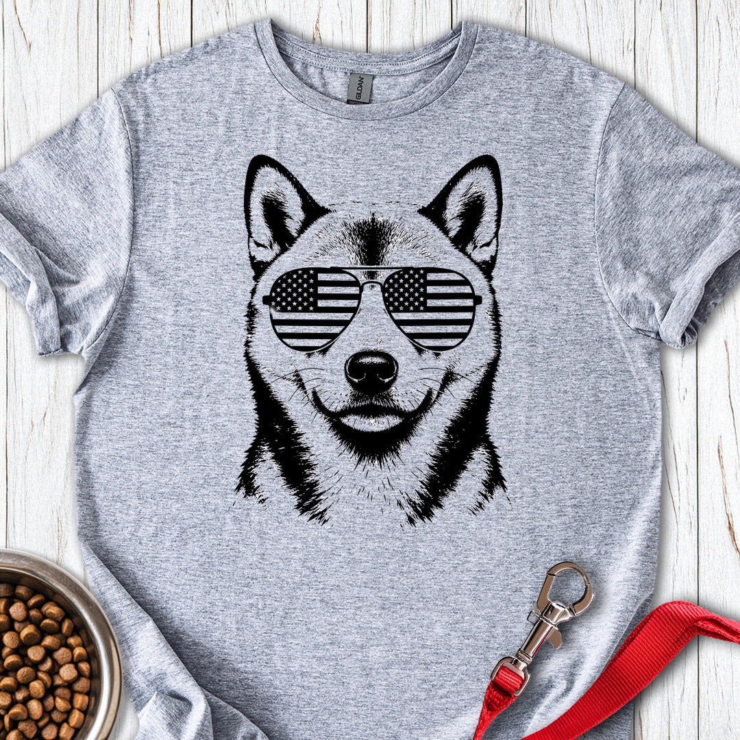 Shiba Inu Flag Shades — Sport Grey