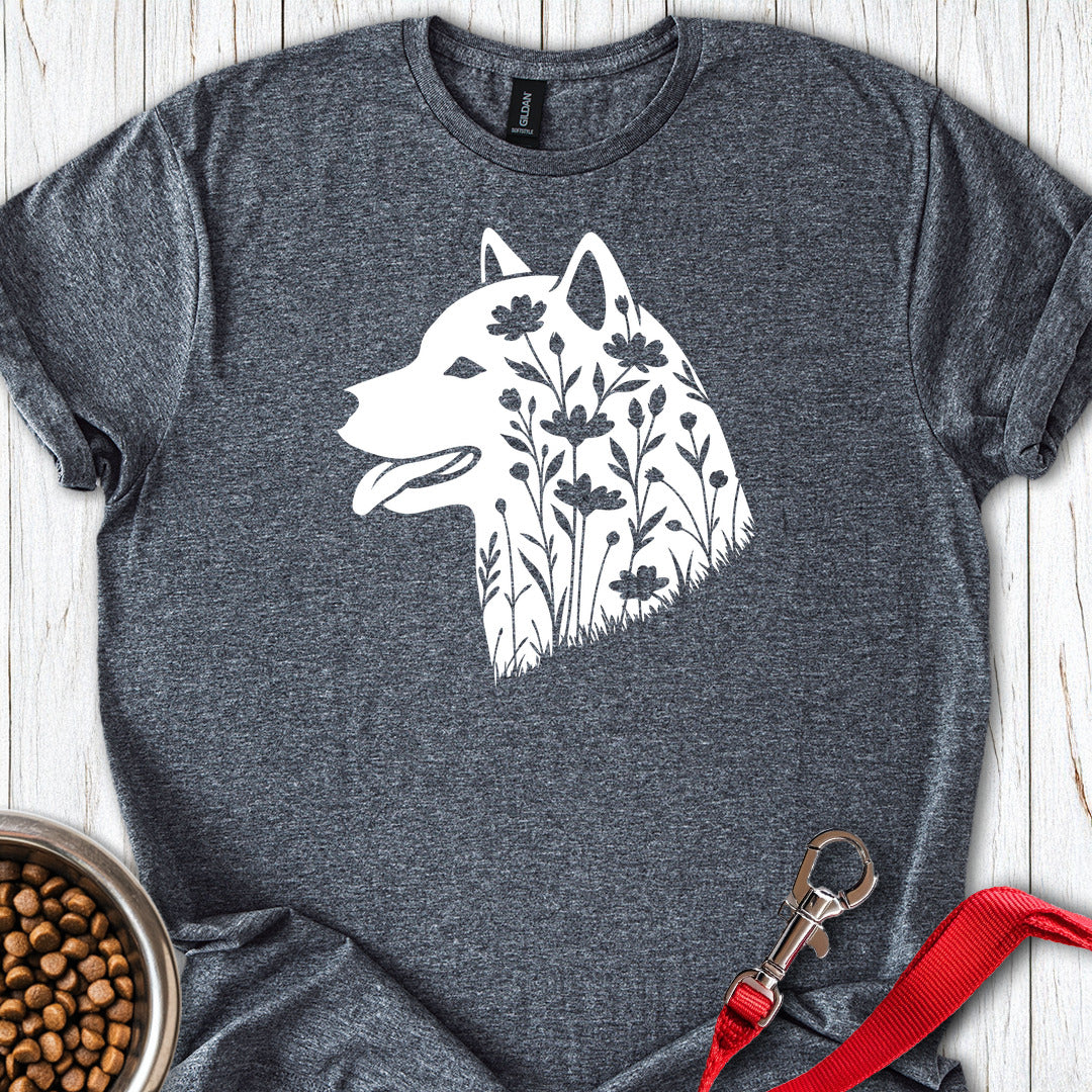 Shiba Inu Flowers — Dark Heather