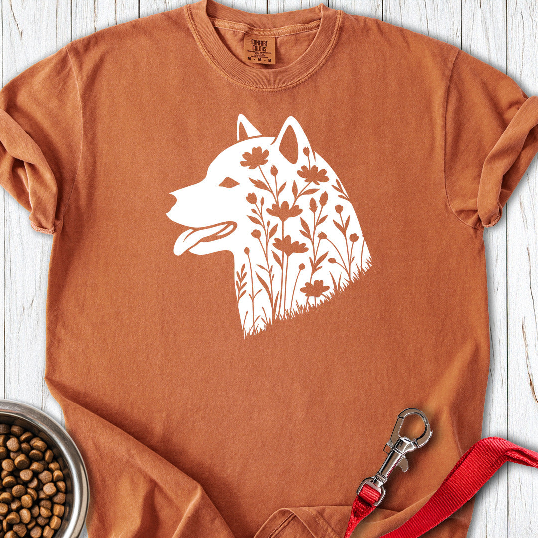 Shiba Inu Flowers Premium Tee — Yam