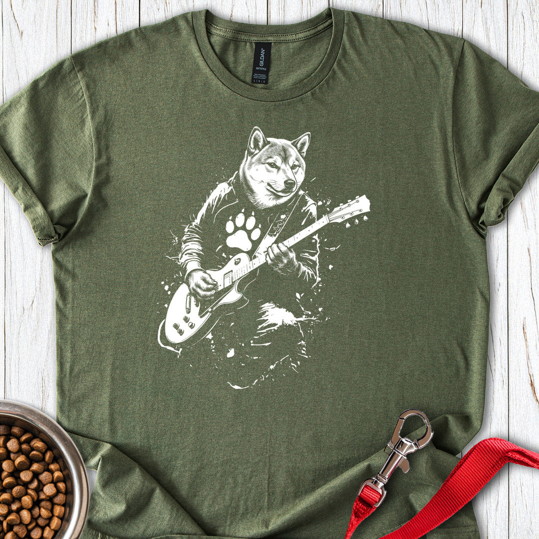Shiba Inu Guitar Military Green