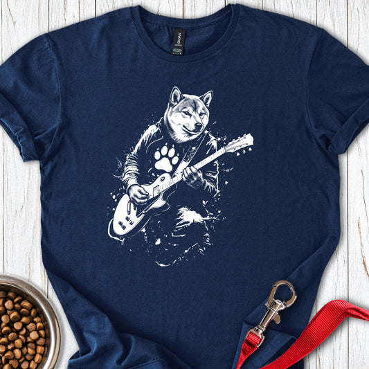 Shiba Inu Guitar Navy