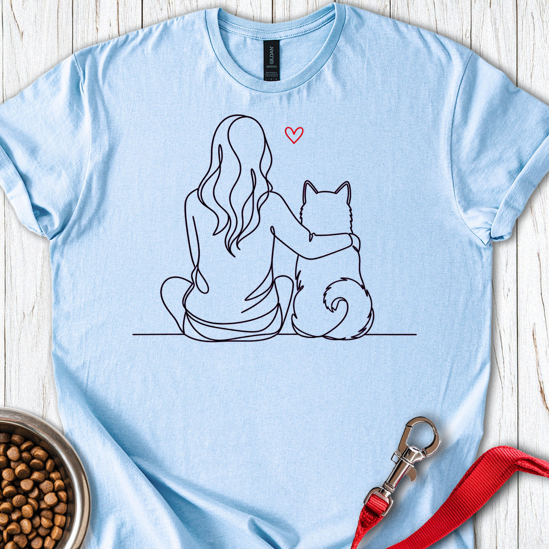 Shiba Inu Lineart — Light Blue