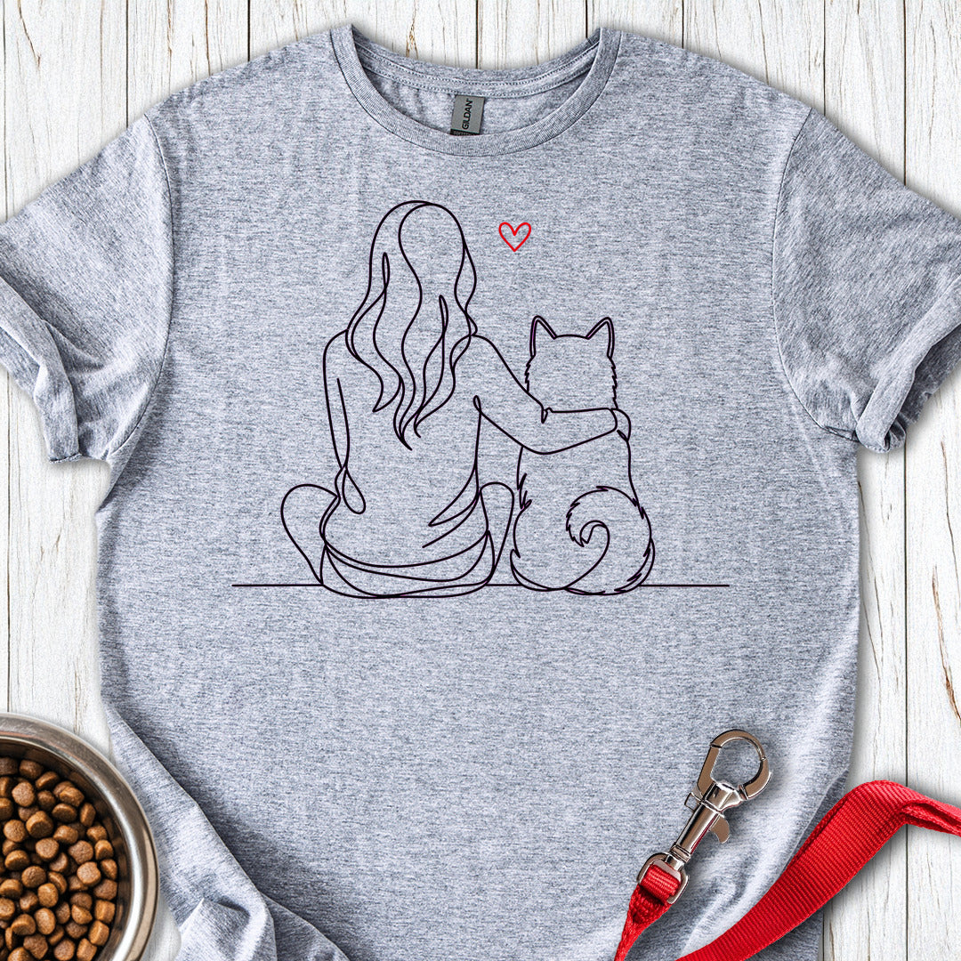 Shiba Inu Lineart — Sport Grey