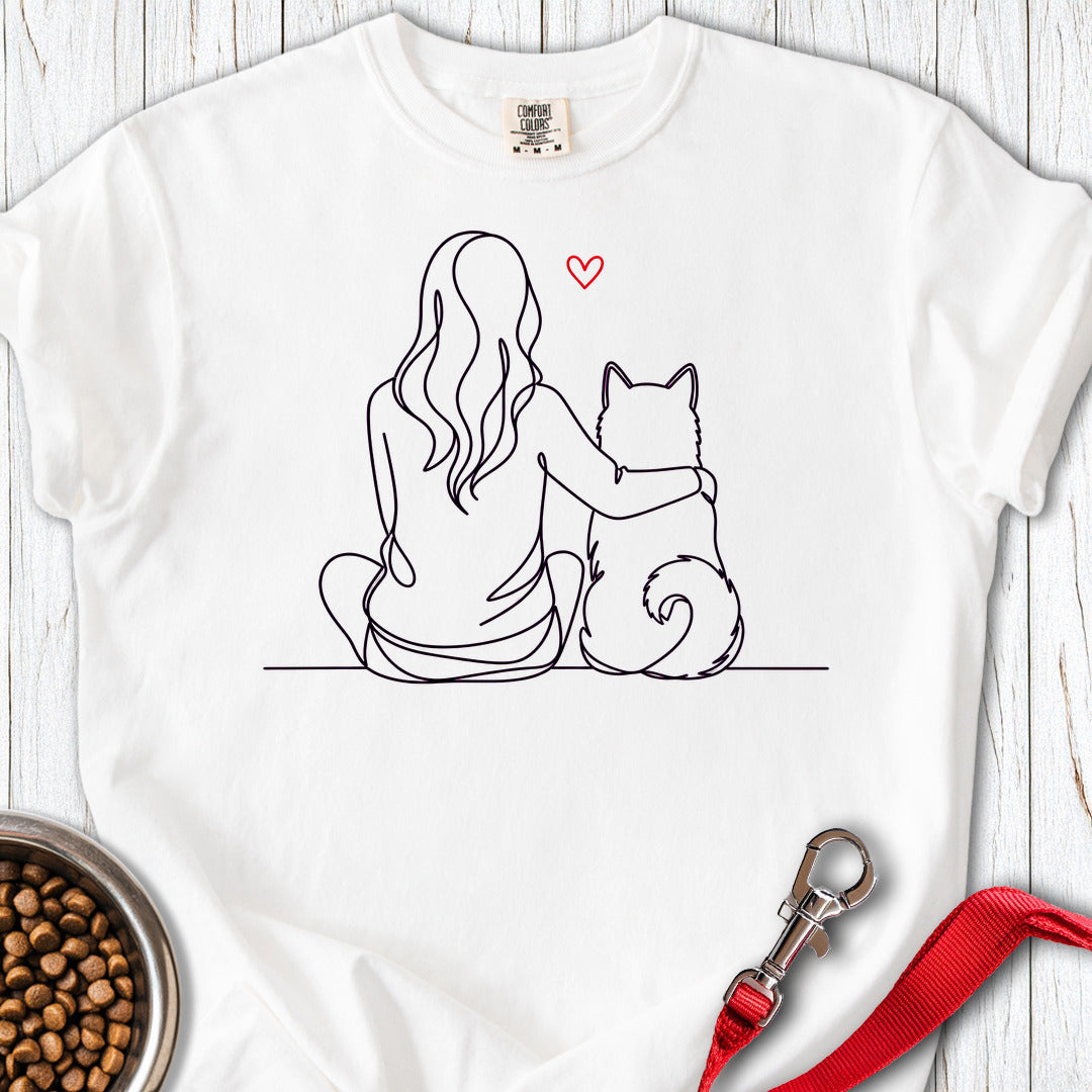 Shiba Inu Lineart Premium Tee — White