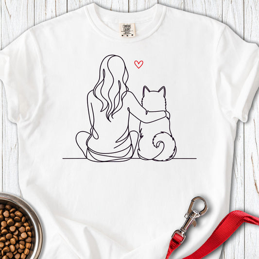Shiba Inu Lineart Premium Tee — White