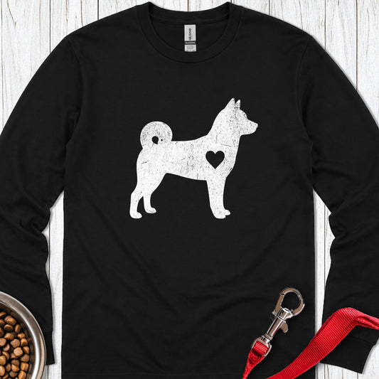 Shiba Inu Love Long Sleeve — Black
