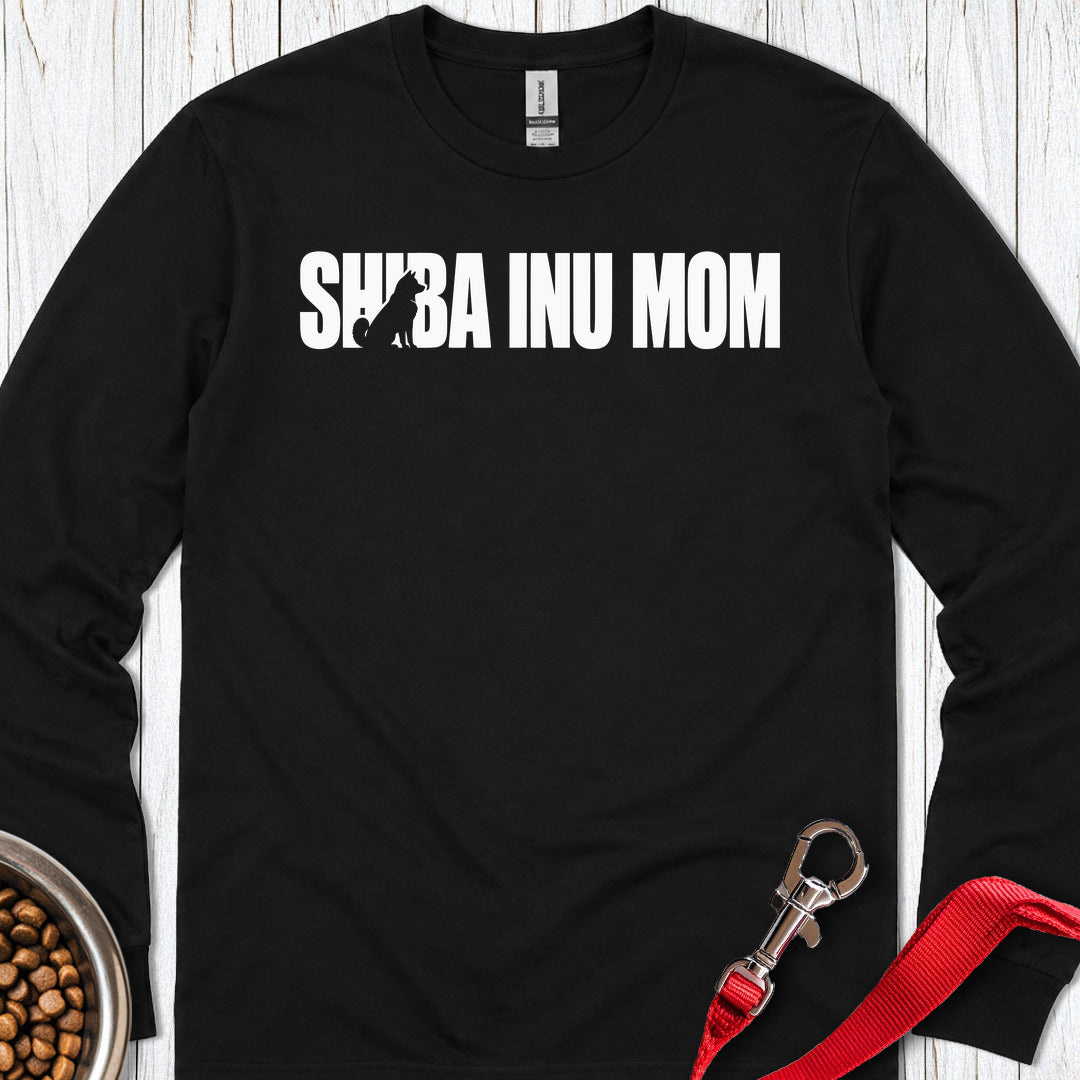 Shiba Inu Mom Long Sleeve — Black