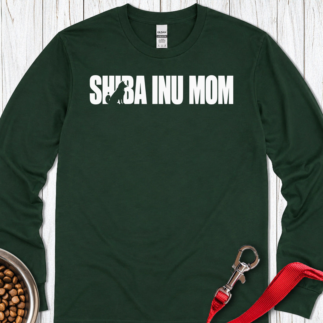 Shiba Inu Mom Long Sleeve — Forest Green