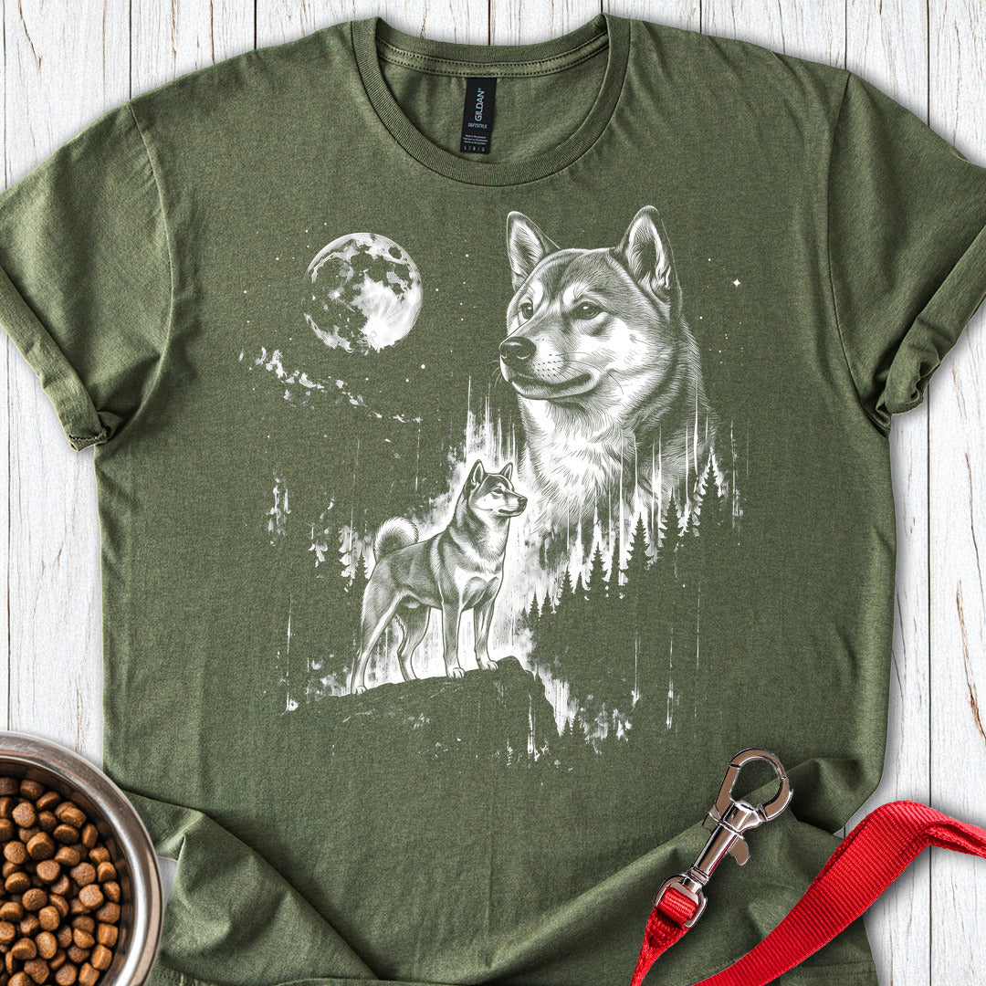 Shiba Inu Moonlight — Military Green