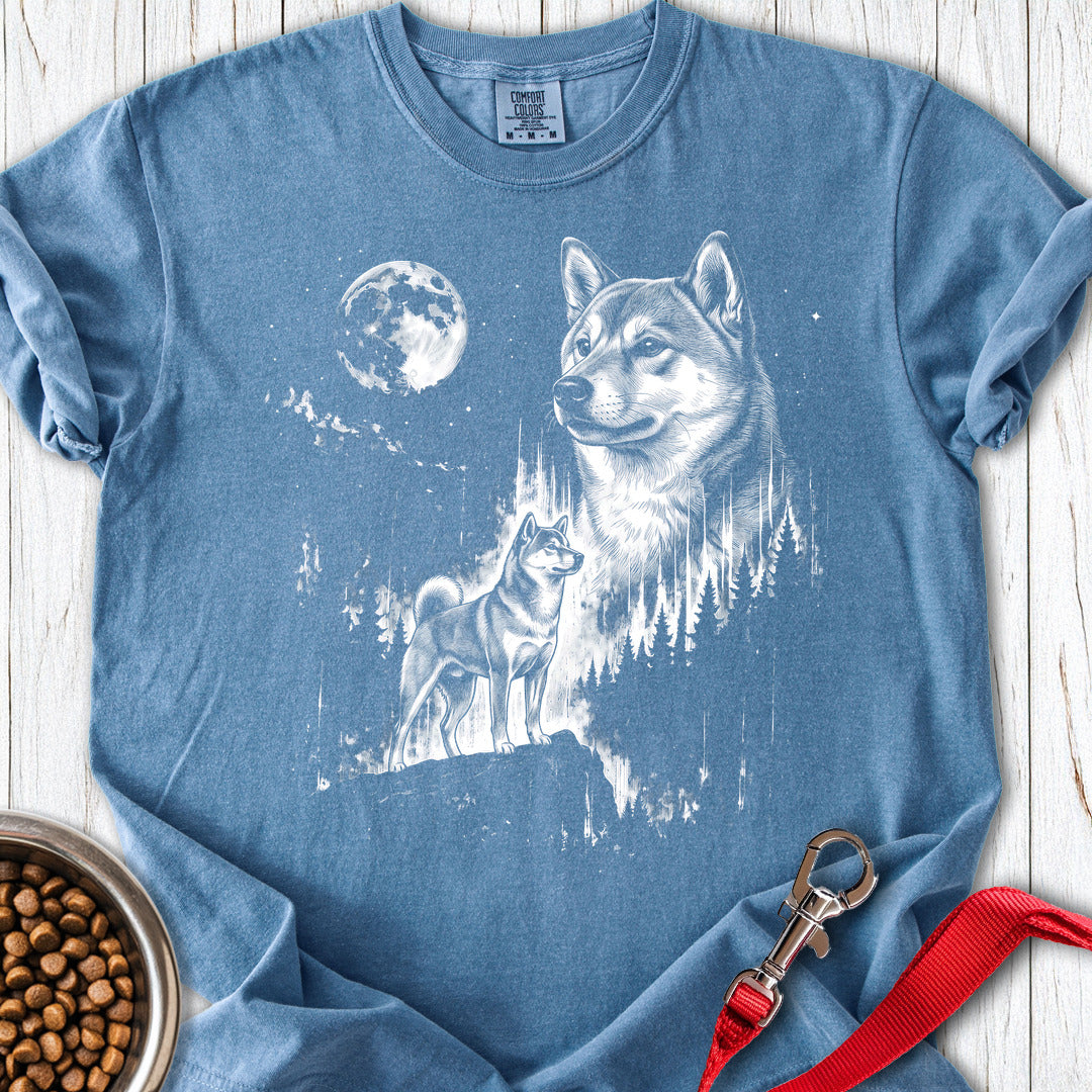 Shiba Inu Moonlight Premium Tee — Blue Jean