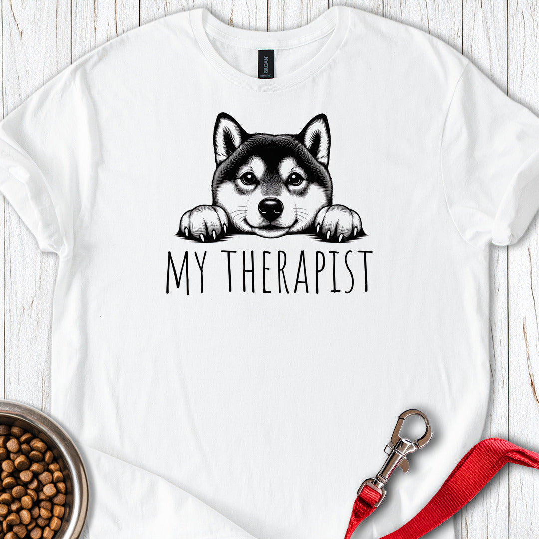 Shiba Inu My Therapist — White