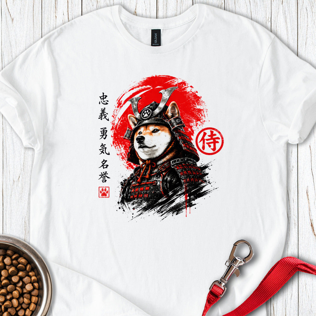 Shiba Inu Samurai White