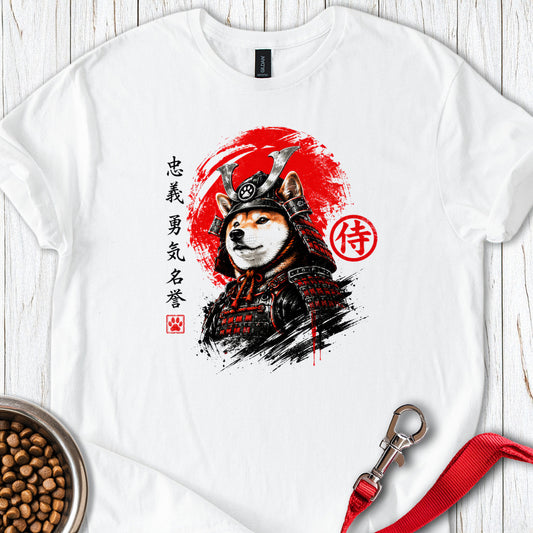 Shiba Inu Samurai White