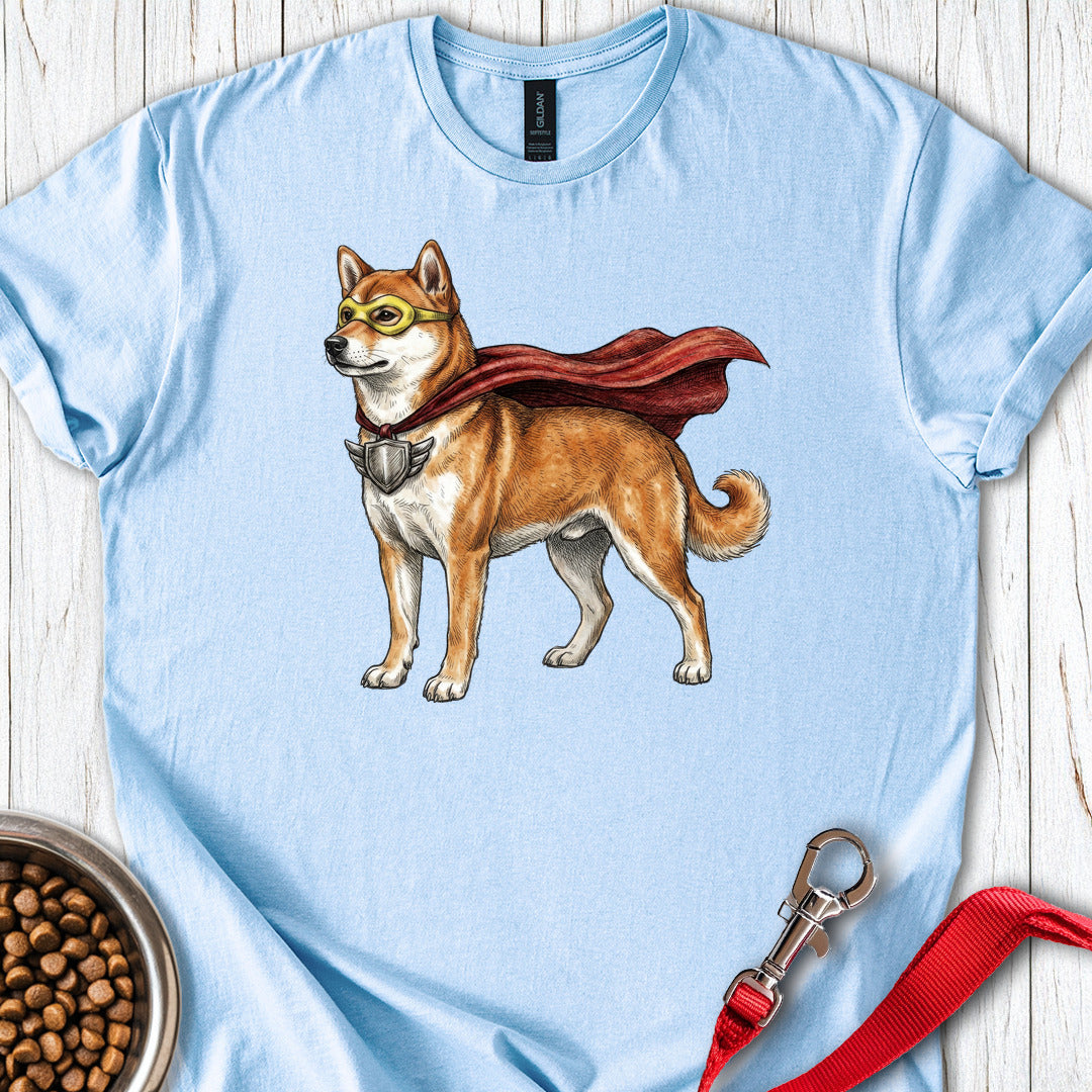 Shiba Inu Superhero Light Blue