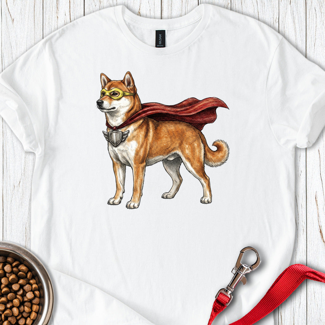 Shiba Inu Superhero White
