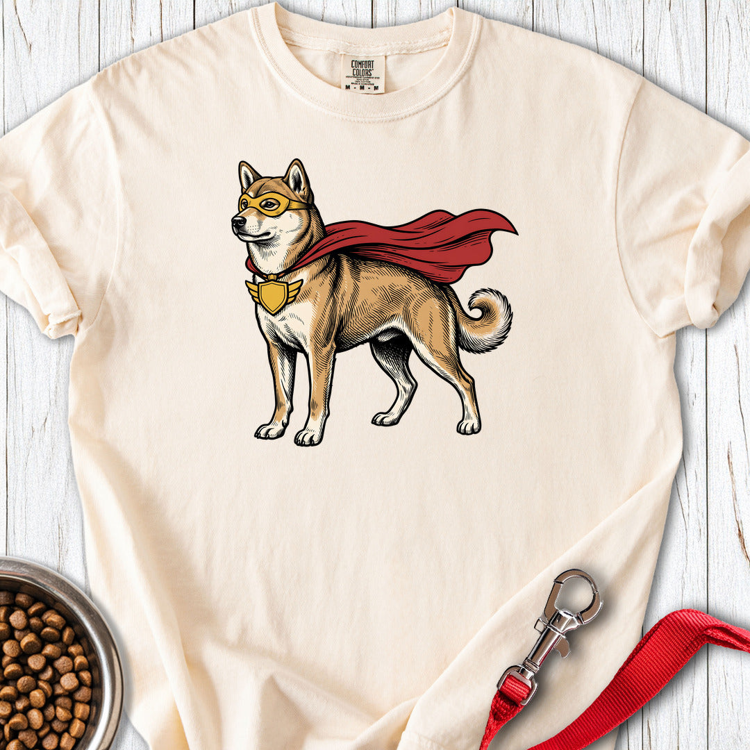 Shiba Inu Superhero Premium Tee Ivory