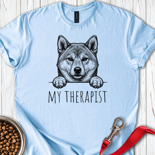 Shiba Inu Therapist Light Blue