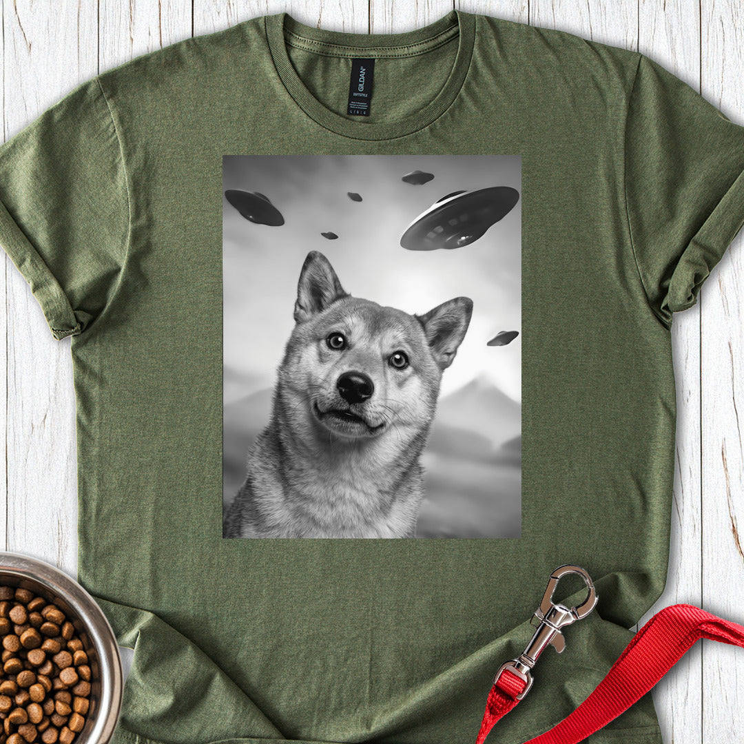 Shiba Inu UFO Military Green