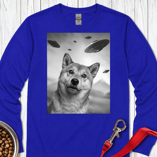 Shiba Inu UFO Long Sleeve — Royal