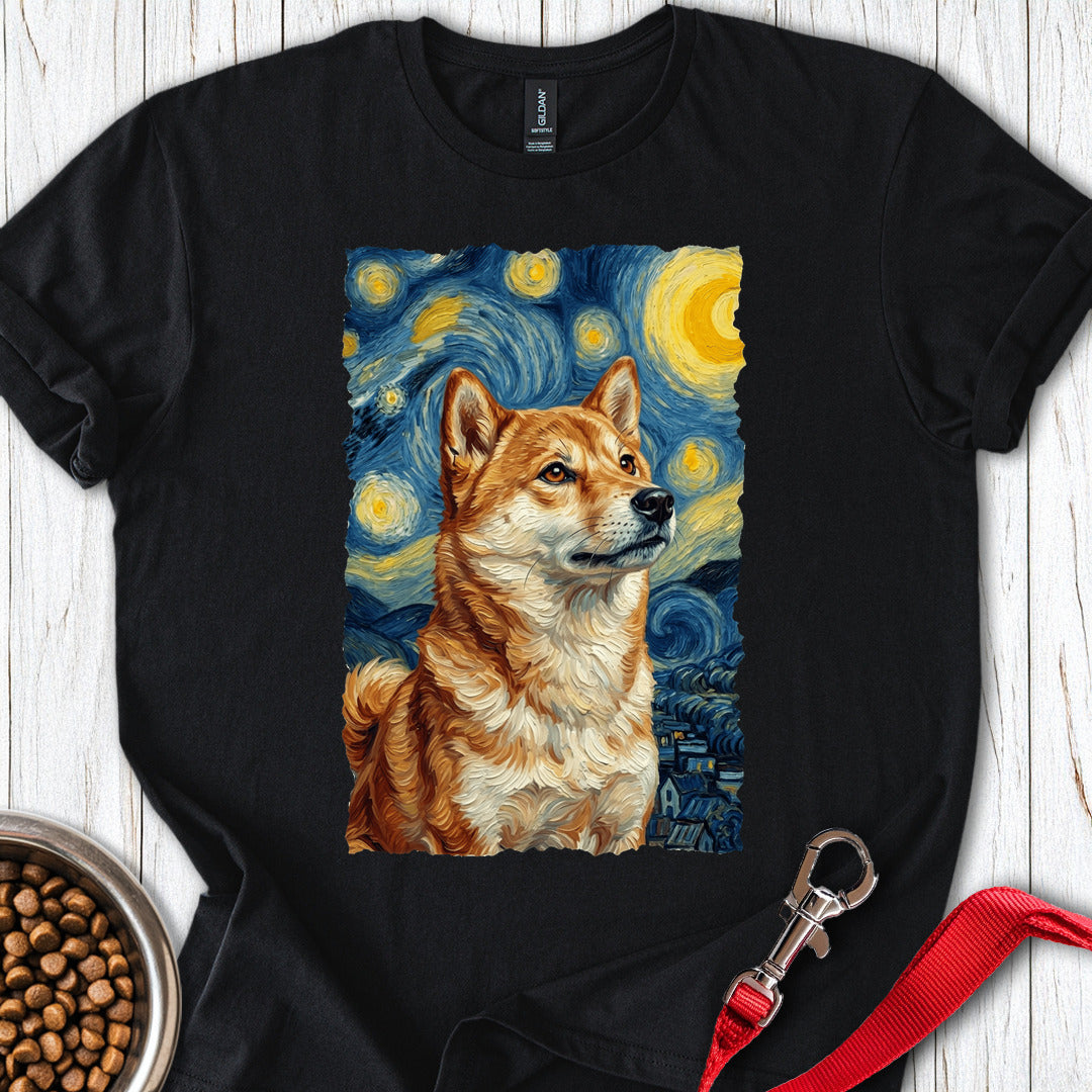 Shiba Inu Van Gogh Black