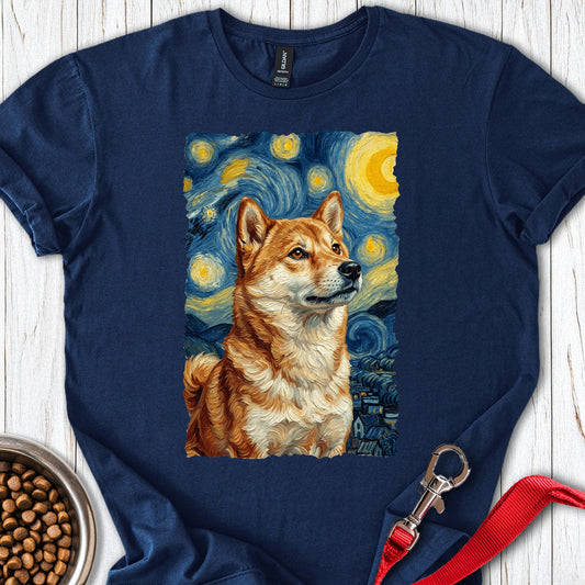 Shiba Inu Van Gogh Navy