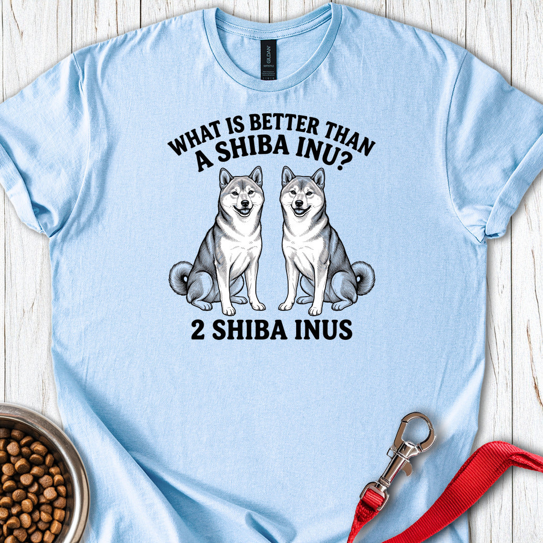 Shiba Inu What Is Better Than One — Light Blue