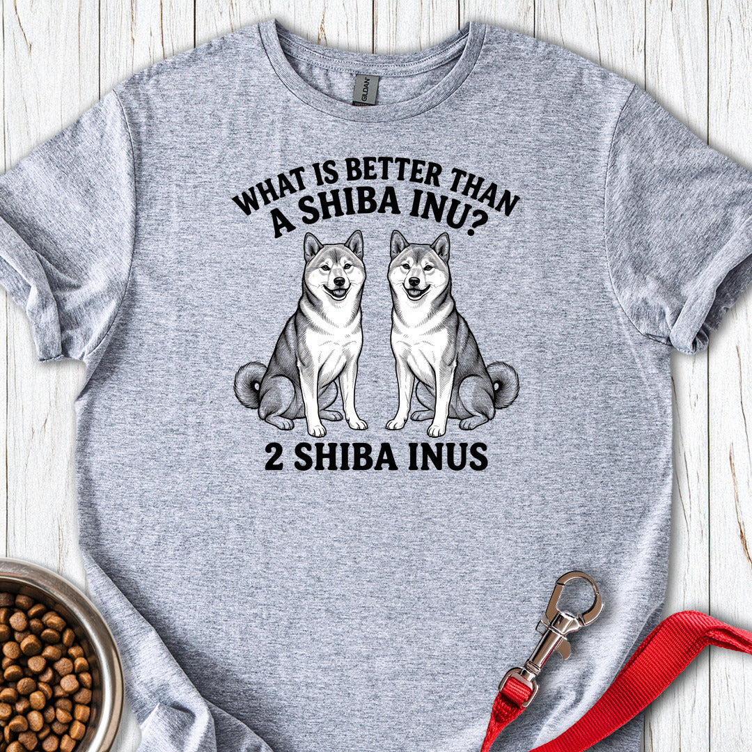 Shiba Inu What Is Better Than One — Sport Grey