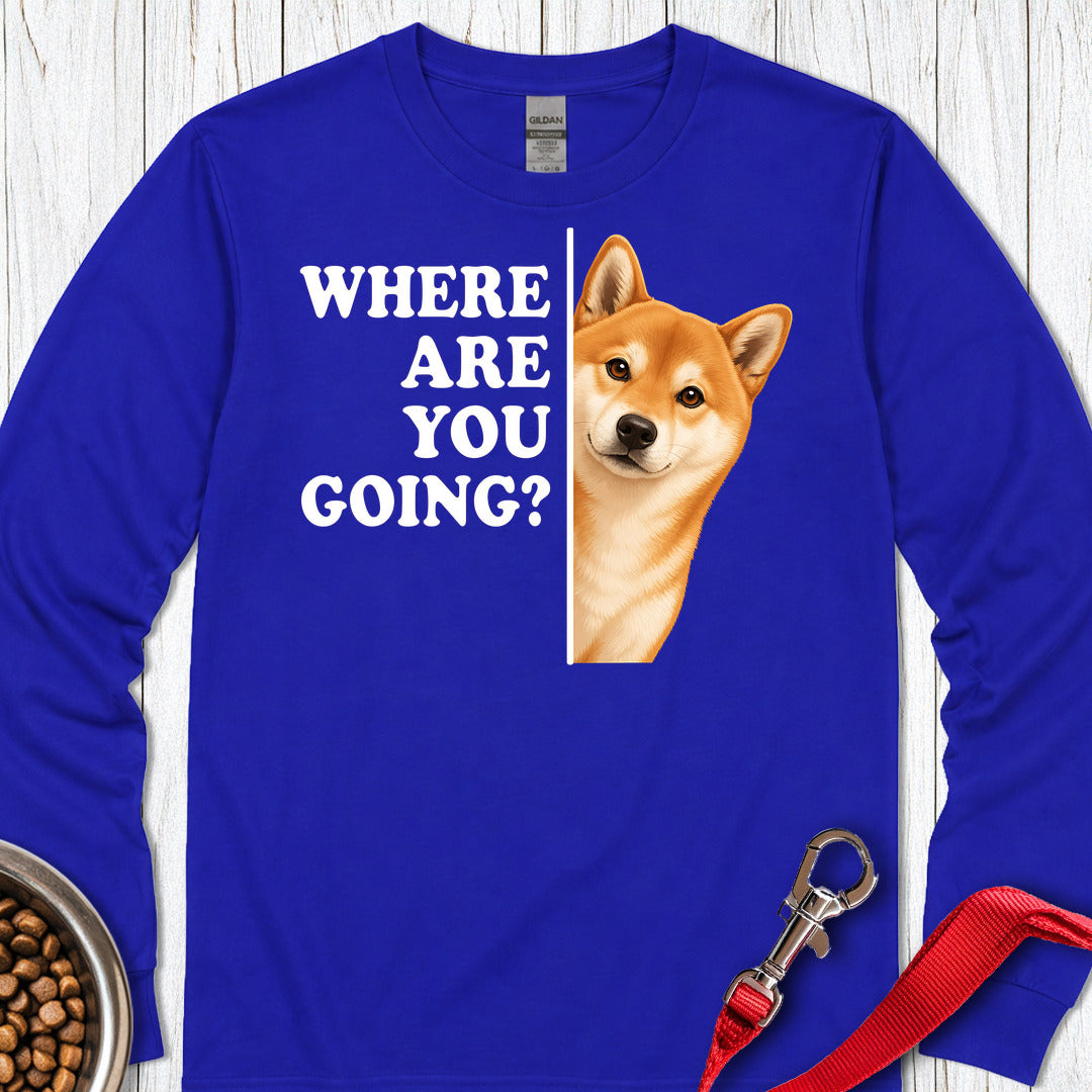 Shiba Inu Where Are You Going Long Sleeve — Royal