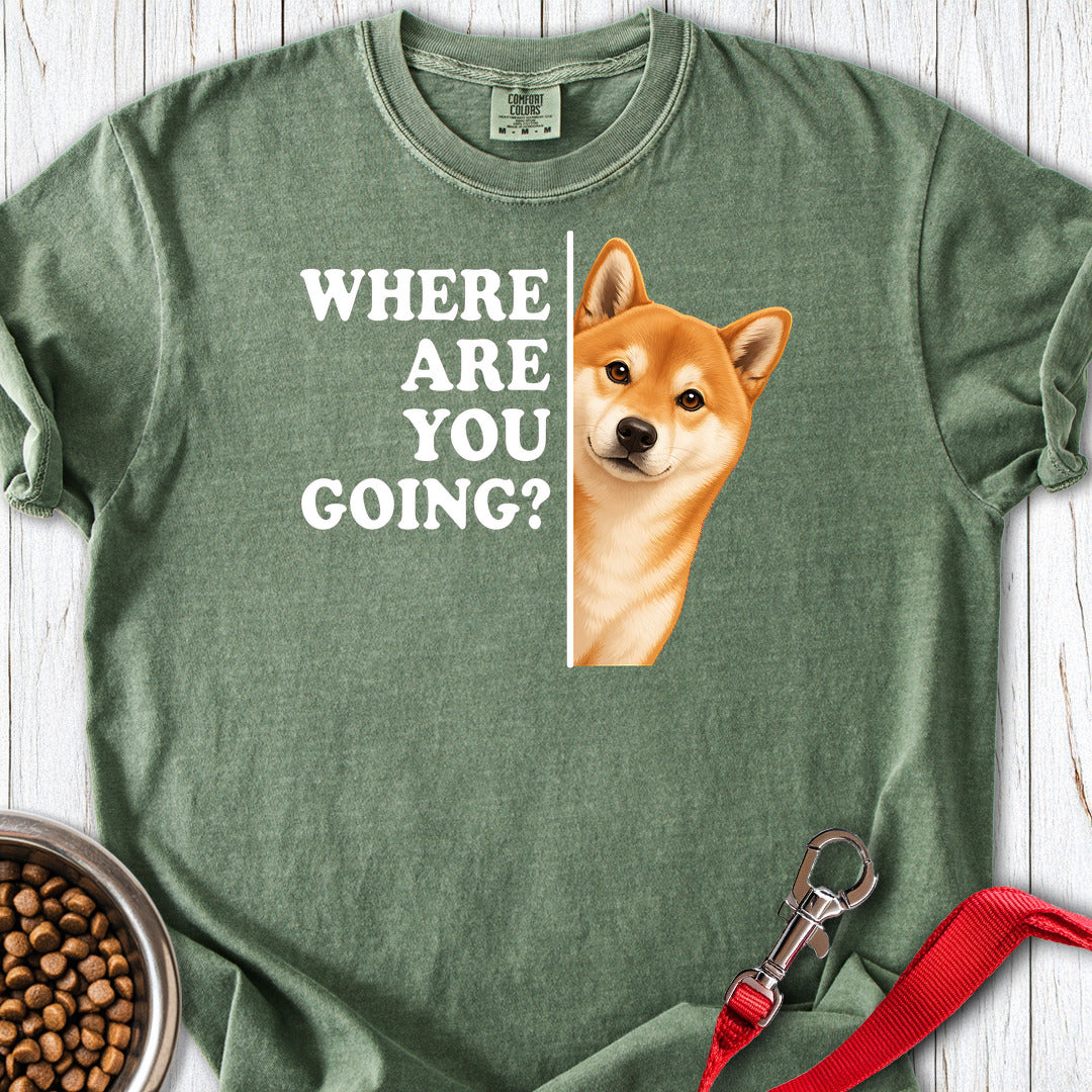 Shiba Inu Where Are You Going Premium Tee — Moss