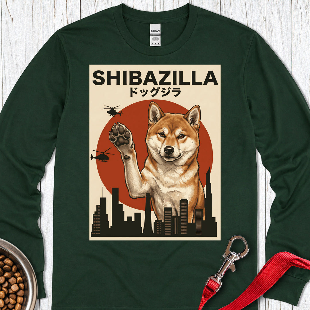 Shibazilla Long Sleeve — Forest Green
