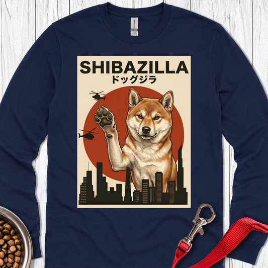 Shibazilla Long Sleeve — Navy
