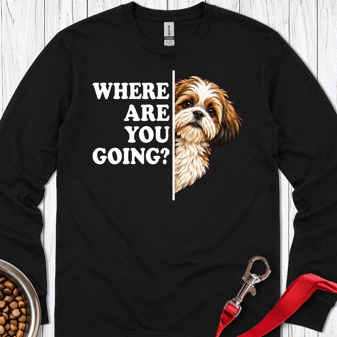 Shih Tzu Alert Long Sleeve — Black