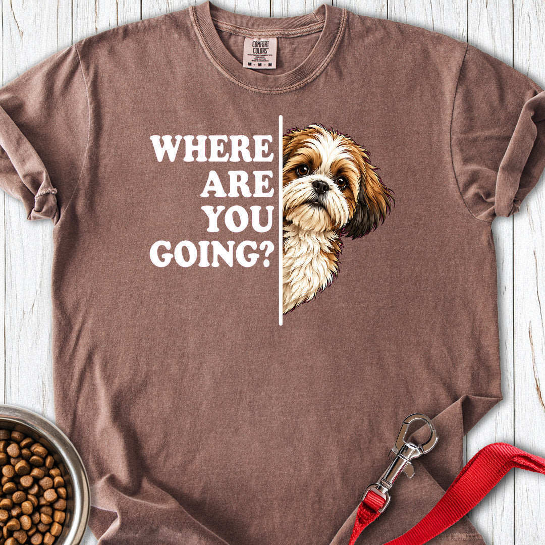 Shih Tzu Alert Premium Tee — Espresso