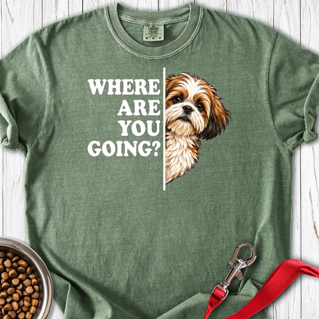 Shih Tzu Alert Premium Tee — Moss
