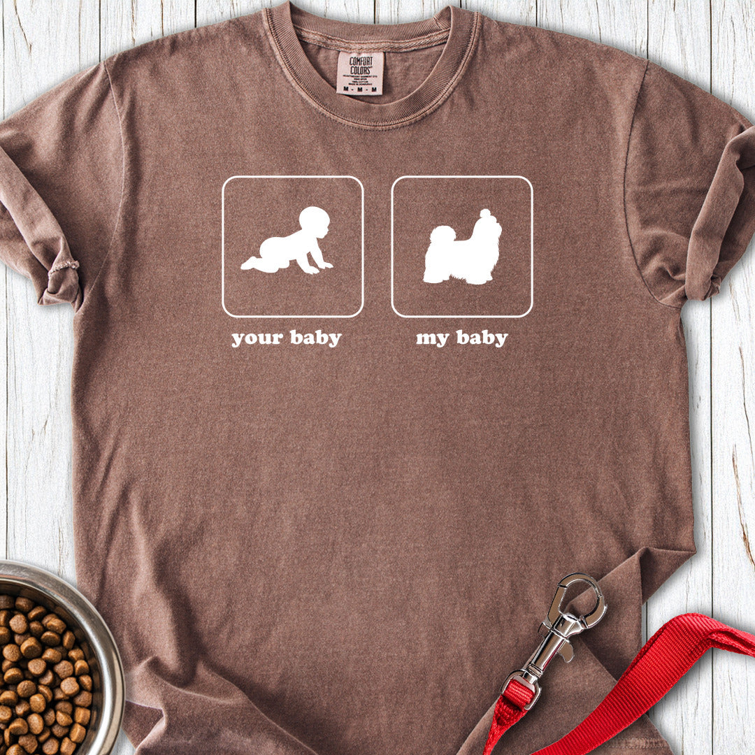 Shih Tzu Baby Premium Tee — Espresso