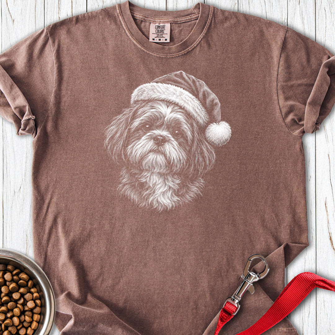 Shih Tzu Christmas Premium Tee Espresso
