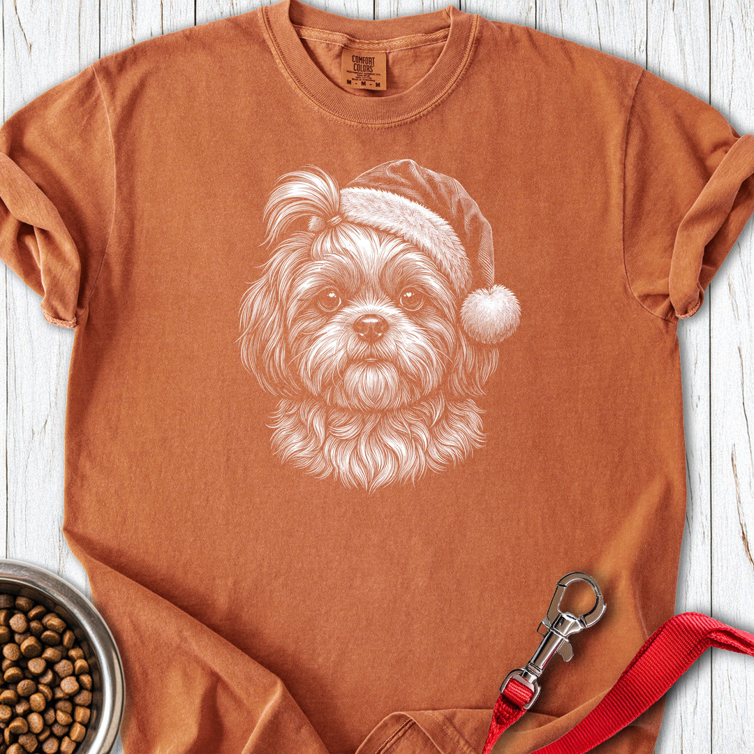 Shih Tzu Christmas Santa Hat Premium Tee Yam